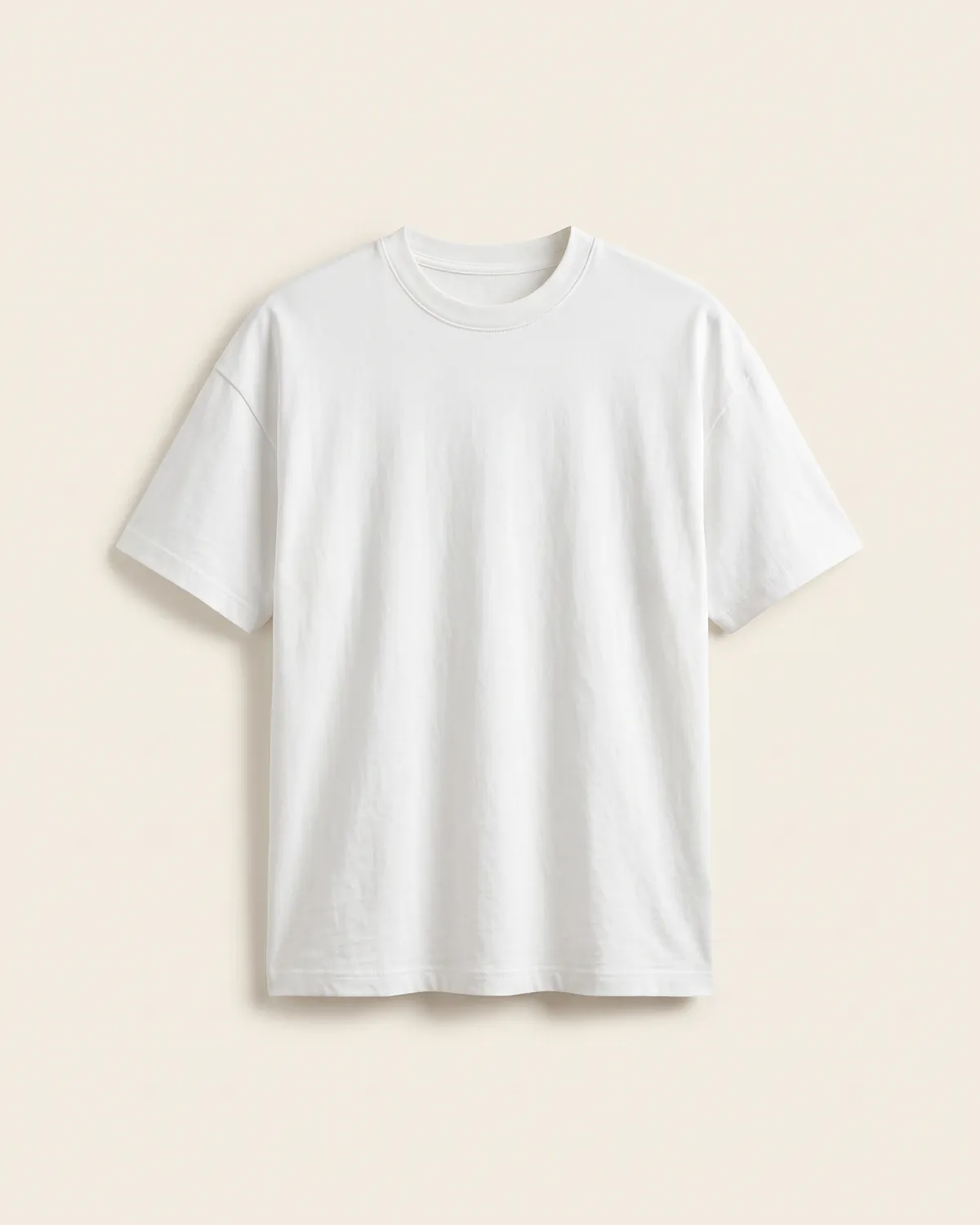 Everyday Cotton Tee in white, front view