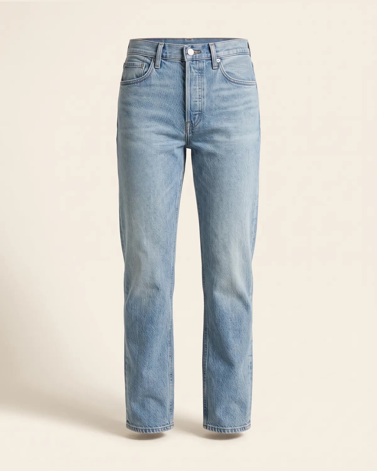 Straight-Leg Jeans in light wash, front view